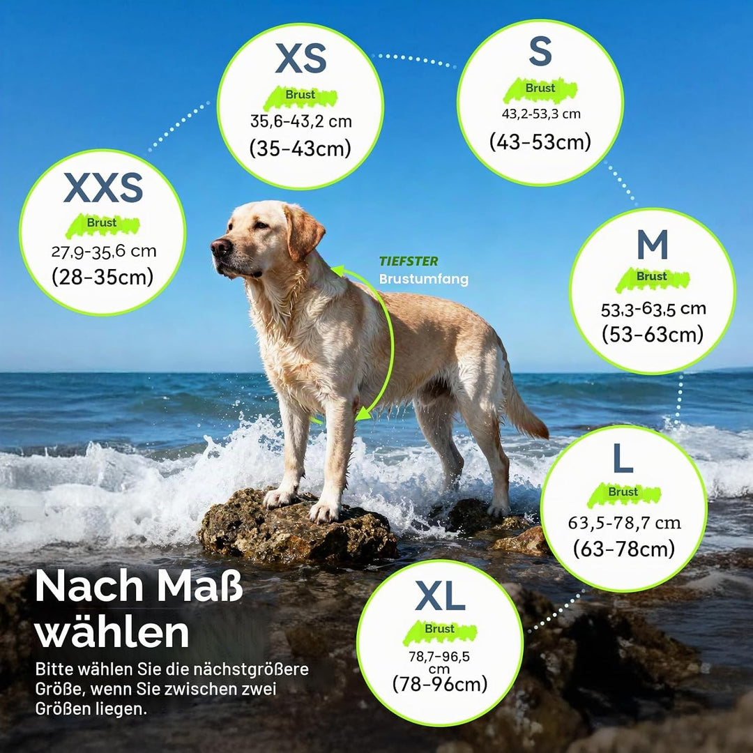 VIVAGLORY Rip Stop Schwimmweste Hund, Hundeschwimmweste, Schwimmhilfe &amp; Auftrieb, Rettungsweste Hund