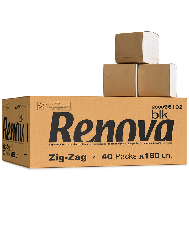 Renova Toilettenpapier Zig-Zag BLK - 7200 einzelne Blatt