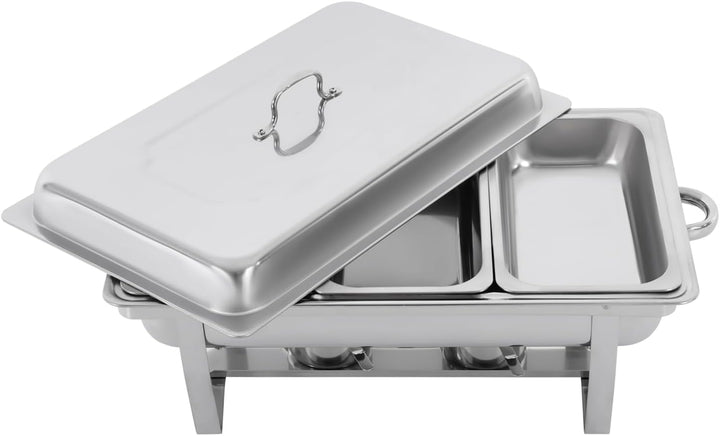 9L Edelstahl Chafing Dish Speisenwärmer Warmhaltebehälter aus 3 Grids Catering Warmhaltebehälter War