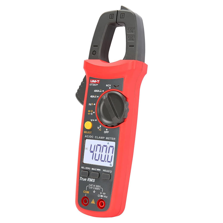 UNI-T UT203+ Digital Clamp Meter AC/DC Current Auto Range True RMS Max/Min Backlight Multimeter, UT2