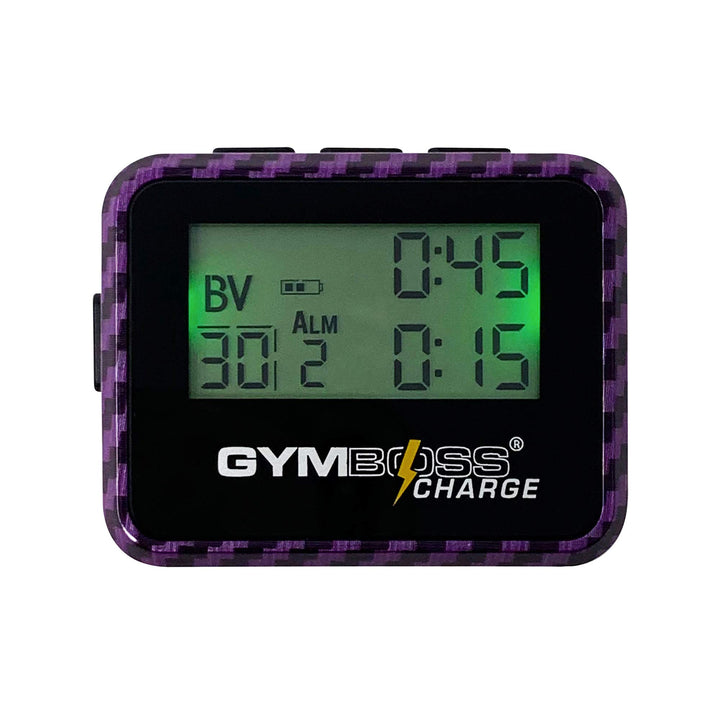 Gymboss Charge Intervall-Timer und Stoppuhr (Carbon/Violett) Karbon Violett, Karbon Violett