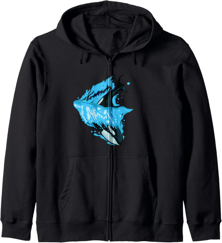 Ocean Orca Wale Geschenk Rettet den Killer Wal Kapuzenjacke