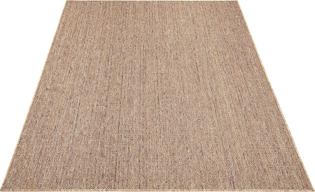 Paco Home Outdoor Teppich wetterfest &amp; langlebig Flachgewebe in moderner Jute-Sisal-Optik in Naturtö