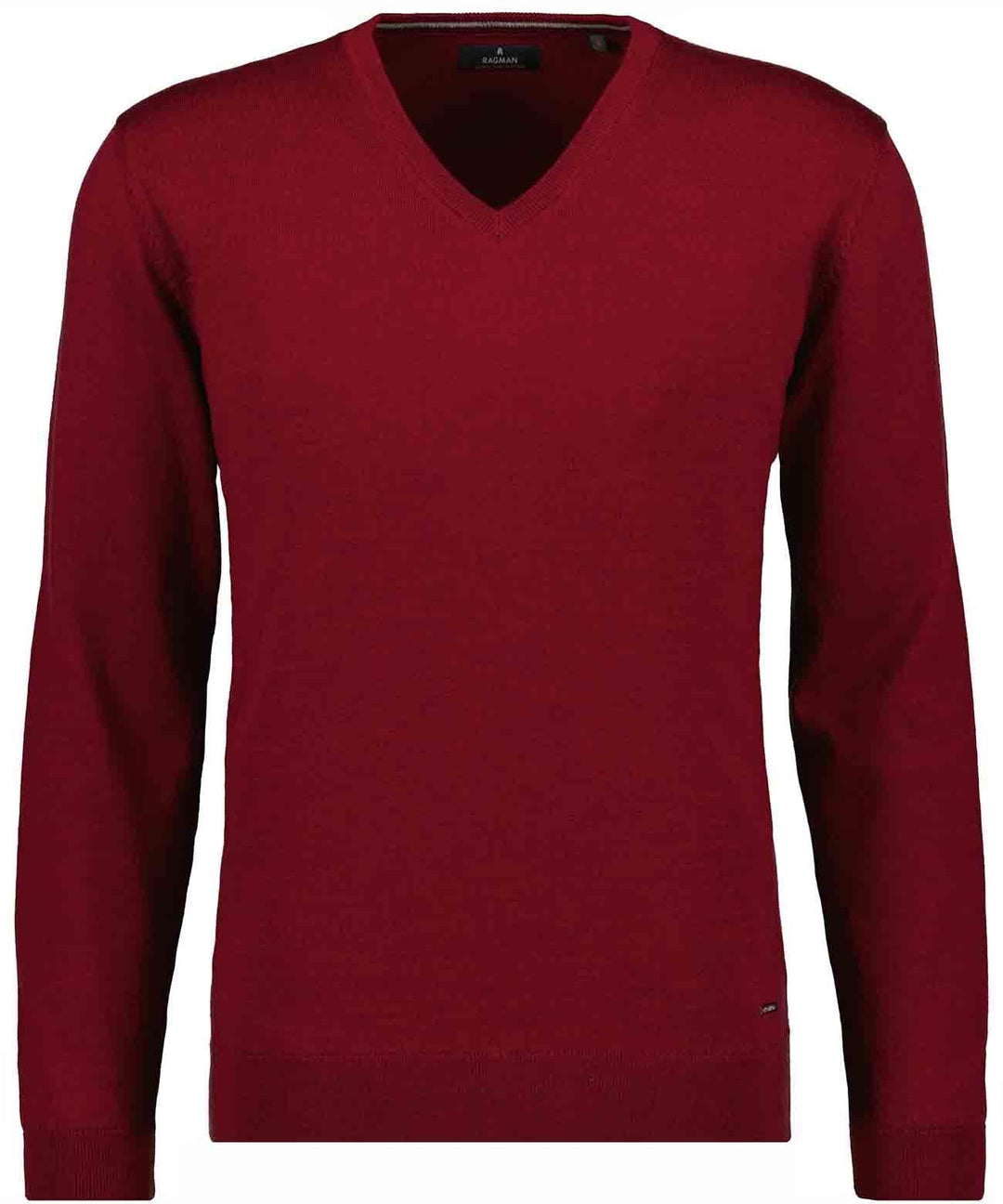 RAGMAN Herren Merino-Pullover V-Ausschnitt S Beere-620, S Beere-620