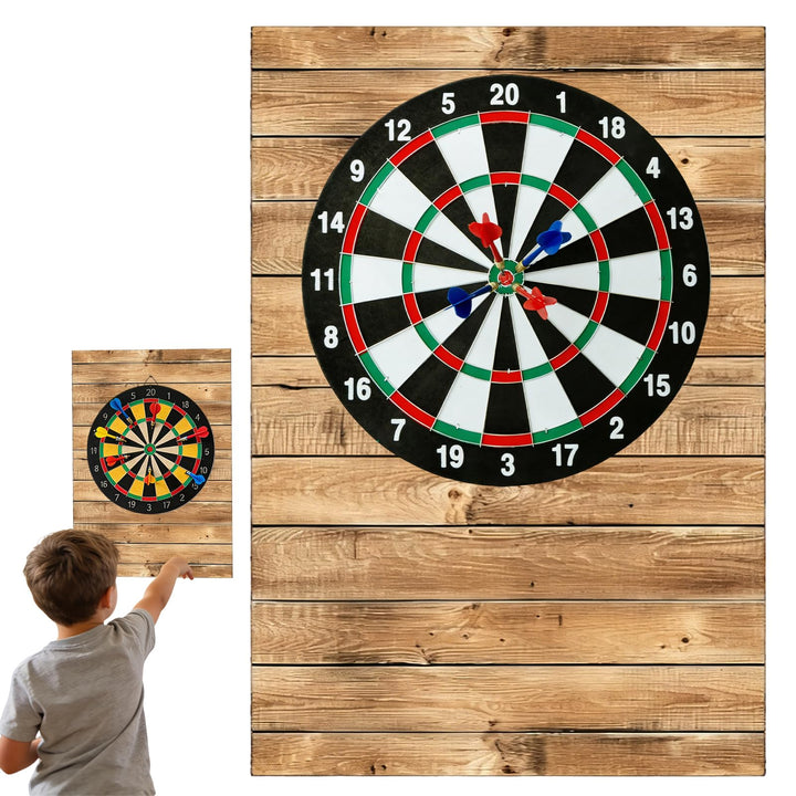 Holzmaserung Dartboard Wandschutz, Filz Dartscheibe Wandschutz Selbstklebend, Wandumrandung für Dart