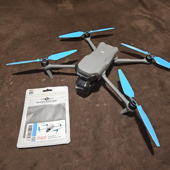 Master Airscrew Stealth Propeller kompatibel mit DJI Air 3 - Blau, 4 Stück, Blau