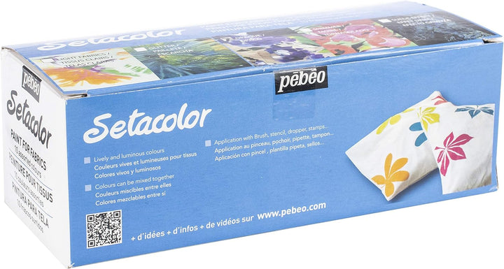 Pebeo 22603 Malerei Textil sétacol blickdicht bedeckende 10 Stück 45 ml sortiert