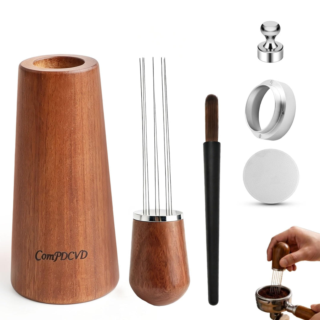 51mm Siebträger WDT Tool Aufgerüstet Espresso Nadel mit 8 Feinen Nadeln