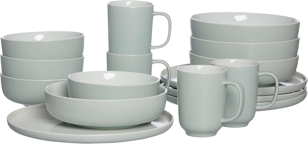 Ritzenhoff &amp; Breker Kombiservice Jasper, 16-teilig, Mint-Grün, Steinzeug, Teller Schalen und Becher