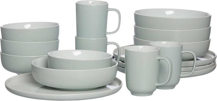 Ritzenhoff &amp; Breker Kombiservice Jasper, 16-teilig, Mint-Grün, Steinzeug, Teller Schalen und Becher