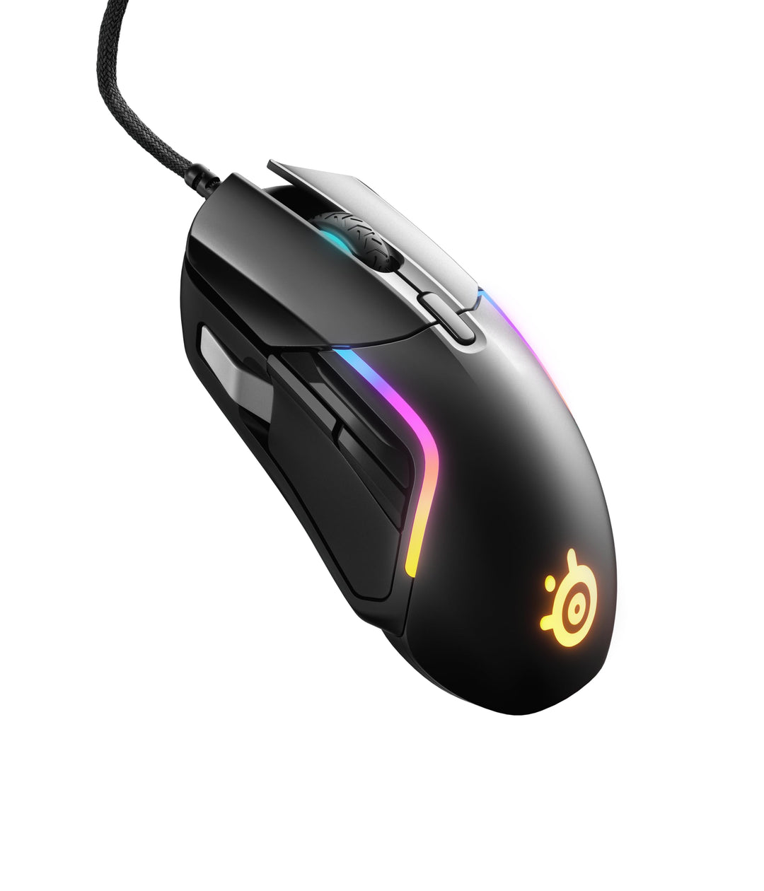 SteelSeries Rival 5 Kabelgebunden Gaming-Maus Optisch Ergonomisch, Beleuchtet Schwarz, Grau 62551 Wi