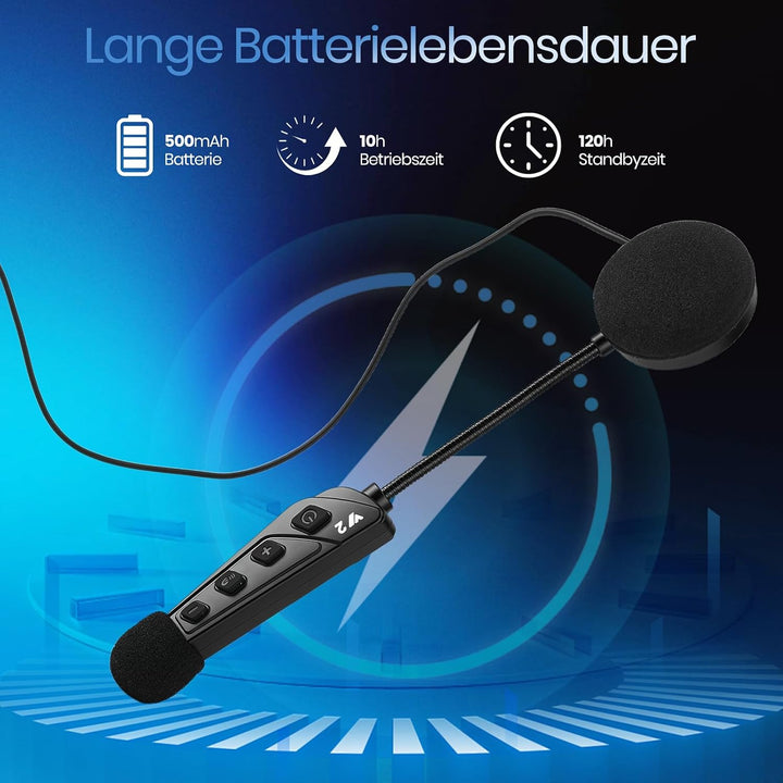 Motorradhelm Bluetooth Headset, Motorrad Headset für Radfahren Skifahren