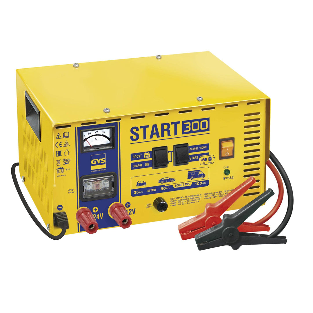 GYS 25547 Konventionelles Batterielade-und startgerät für Fahrzeuge mit Einer 12V (35 80 Ah) BZW flü