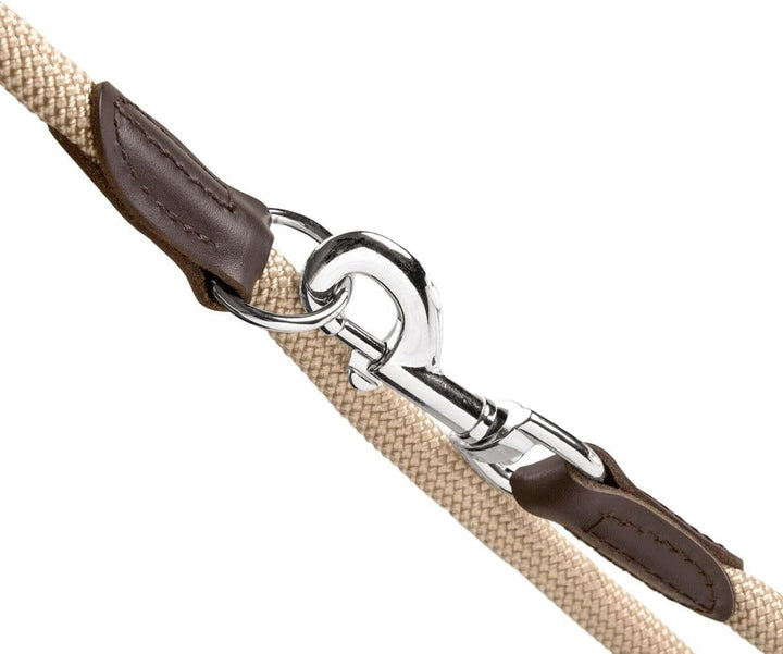 HUNTER Verstellbare Hundeführleine FREESTYLE, Farbe: beige, robust &amp; wetterfest, 3-fach verstellbar,