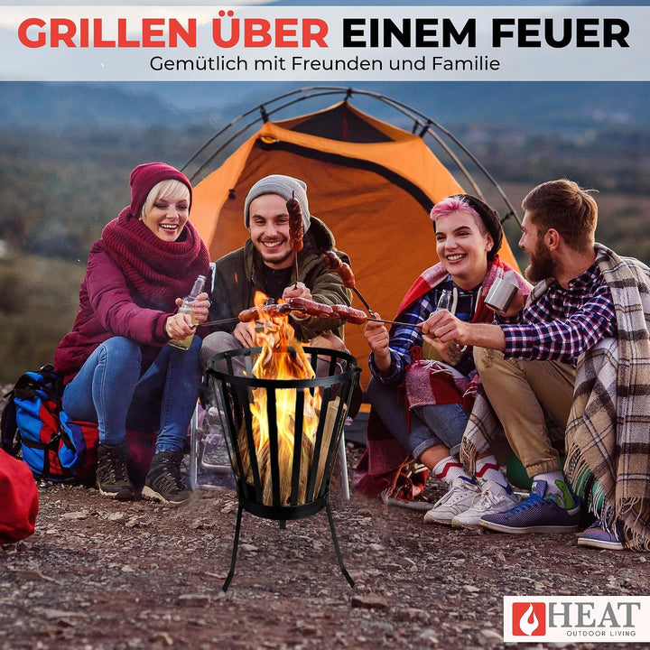 HEAT Outdoor Living Feuerkorb - Feuerschalen für den Grten - Feuerstelle Outdoor &amp; Feuertonne - Feue