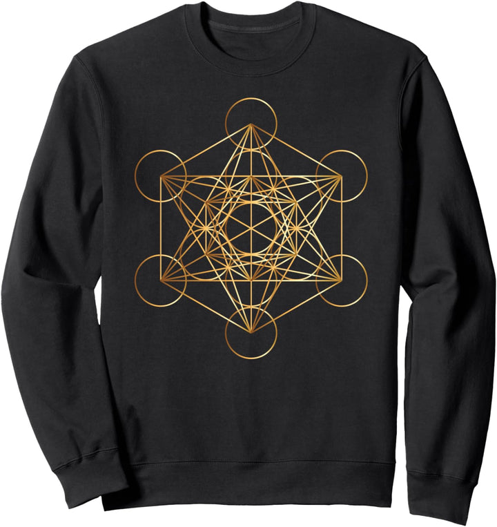 Metatron Schöpfung Würfel Golden Sweatshirt