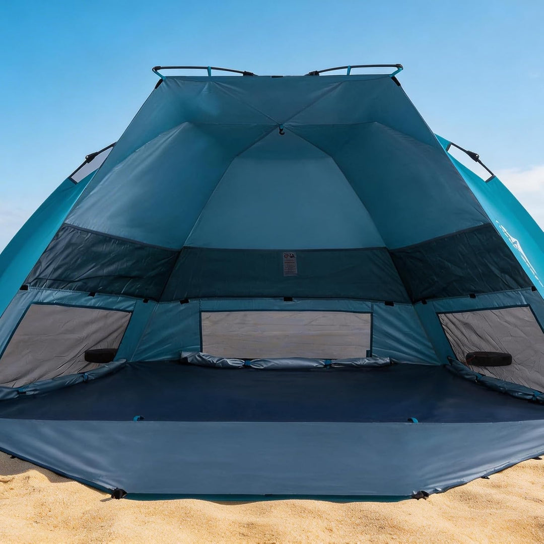 Three Bears Pop-Up-Strandzelt – UV-Schutz LSF 50+, leichte und tragbare Cabana für 3–4 Personen, ein