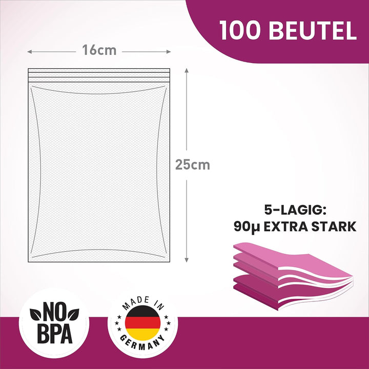 Vakuumierbeutel "Professional" – Vakuumbeutel – Vakuumierfolie für leistungsstarke Vakuumierer – BPA