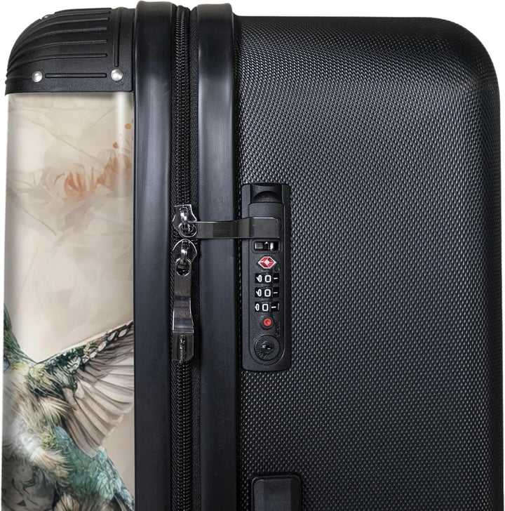 NoBoringSuitcases.com® Koffer XL Gross 77x51.5x28 cm Reisekoffer mit 4 Rollen Leicht Trolley Hartsch