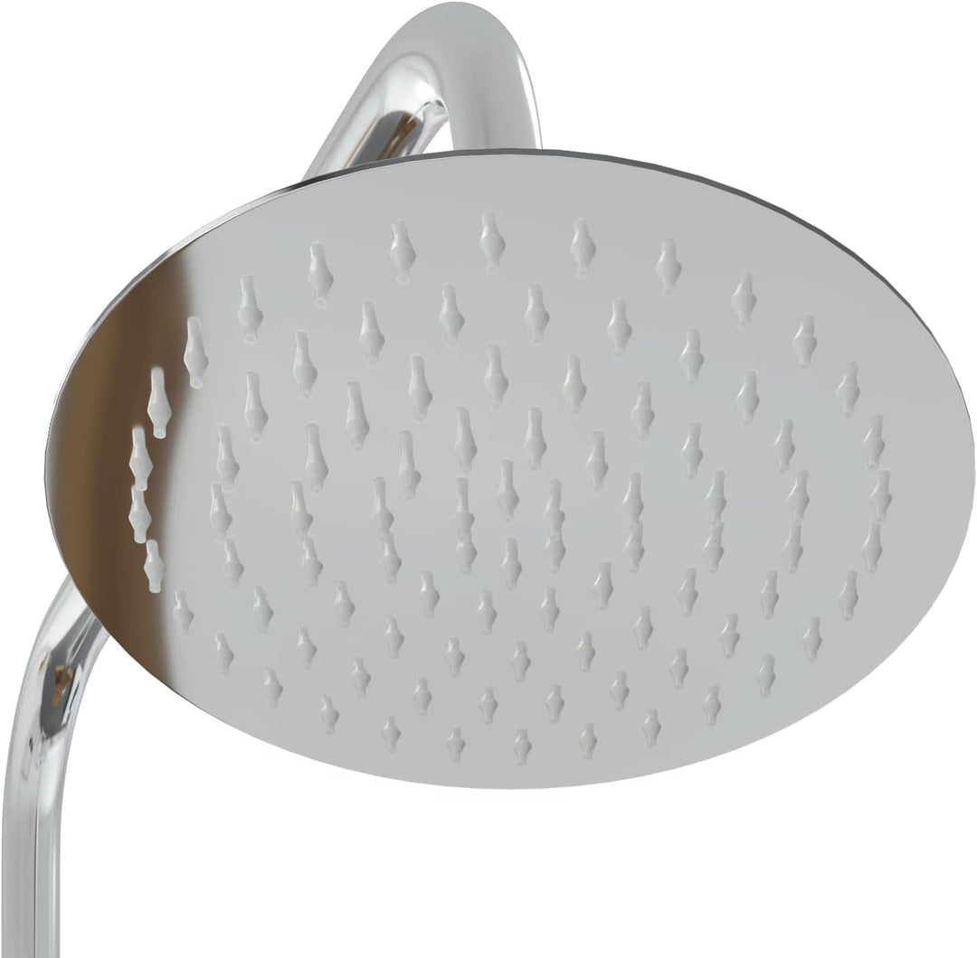 vidaXL Gartendusche 257 cm Massives Akazienholz und Edelstahl Weiss Weiss 24 x 19 x 257 cm, Weiss 24