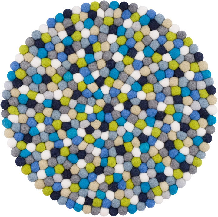 myfelt Filzkugel Sitzauflage/Stuhlauflage - Fritz - 36 cm, bunt
