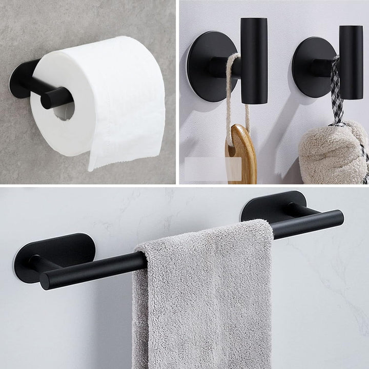 laimew 9 pcs Black Bathroom Accessory Set