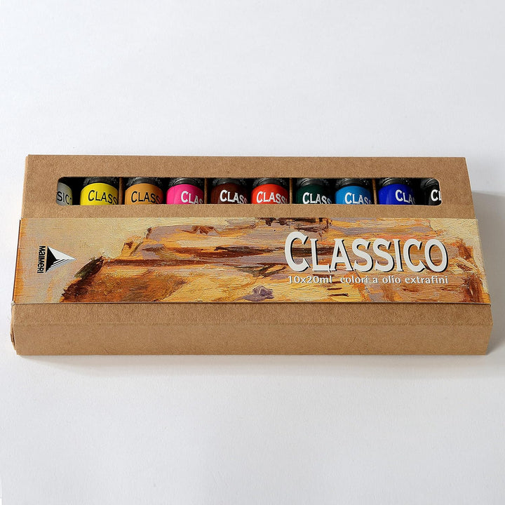 MAIMERI Classico, Künstler Ölfarbe, Kartonetui, Set, sortierte Farben, 10Stk - M0398100