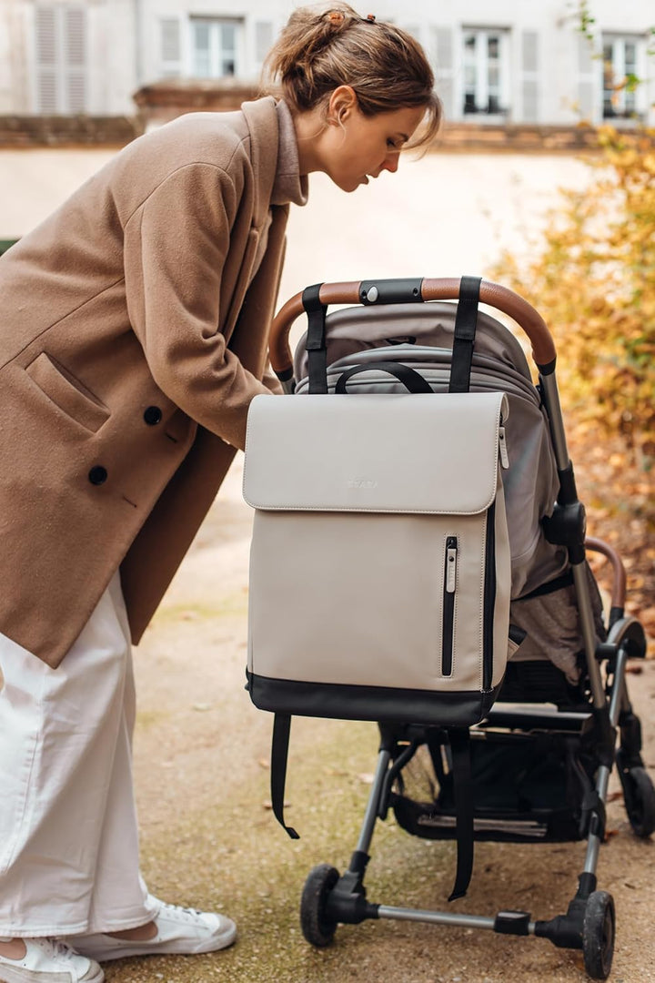 Béaba, Wickeltasche, Rucksack, Wasserdicht Beige, Beige