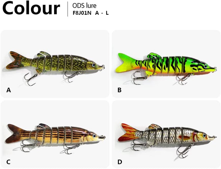 Angelköder Kunstköder Fische Angeln Set Hecht Zander Forellen Köder Swimbait Wobbler Langsam Sinkend