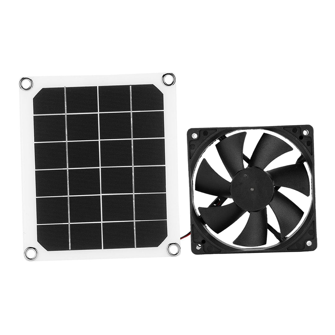 Ejoyous Solarbetriebener Abluftventilator, 6V 10W Solarpanel-Abluftventilator Wasserdichter Solarlüf