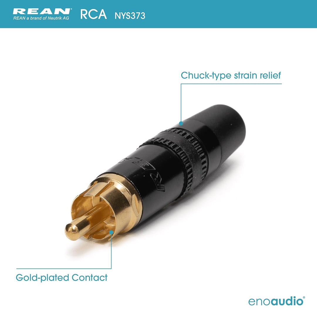 enoaudio Mogami 2534 Quad Professionel Studio Kabel | Neutrik Gold Cinch RCA - 6,3mm TS klinke | HiF