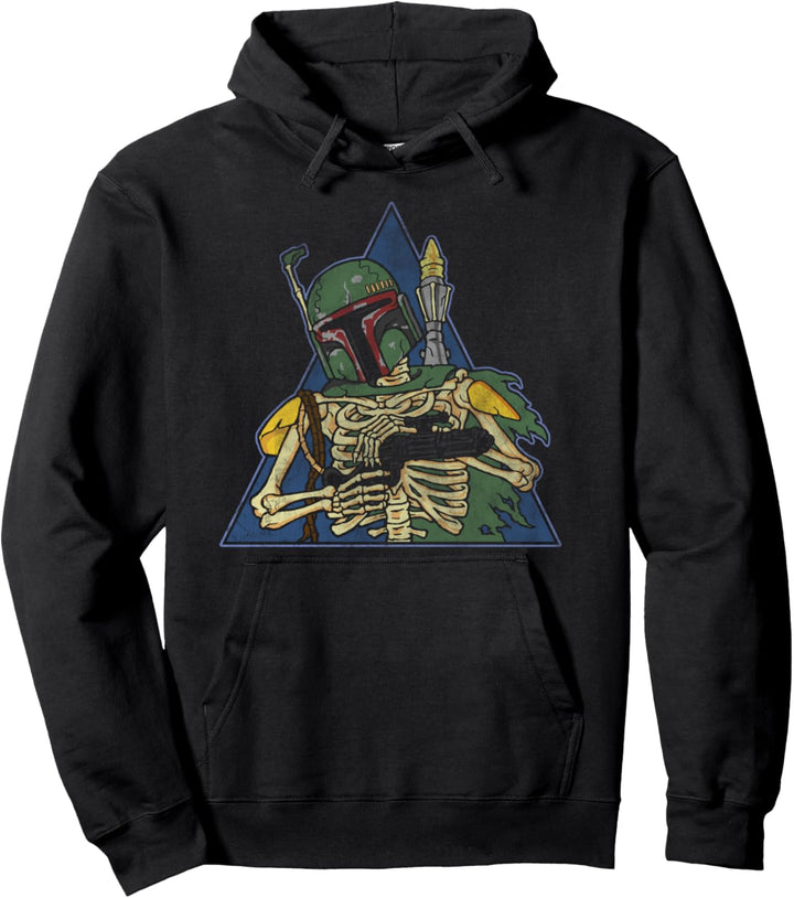 Star Wars Boba Fett Skeleton Triangle Patch Pullover Hoodie