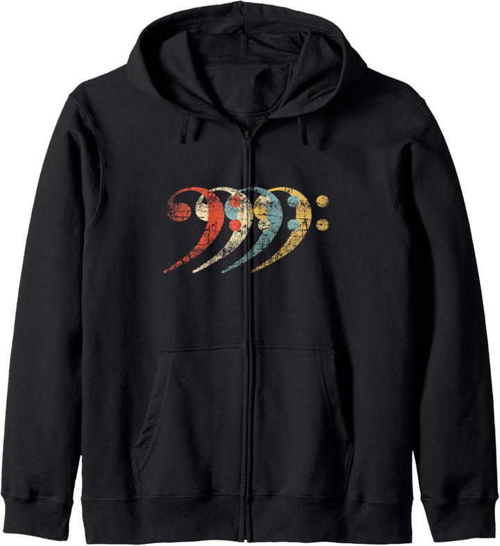 Bassschlüssel Bassisten Geschenke Kapuzenjacke