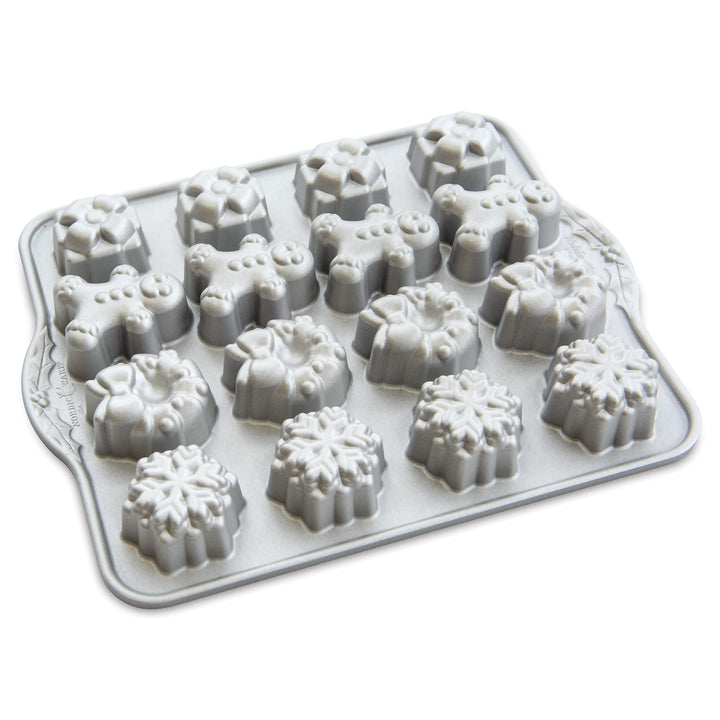Nordic Ware Backform Holiday Teacakes Aluminium Grau, 30,8cm x 24,4cm, NW 93748