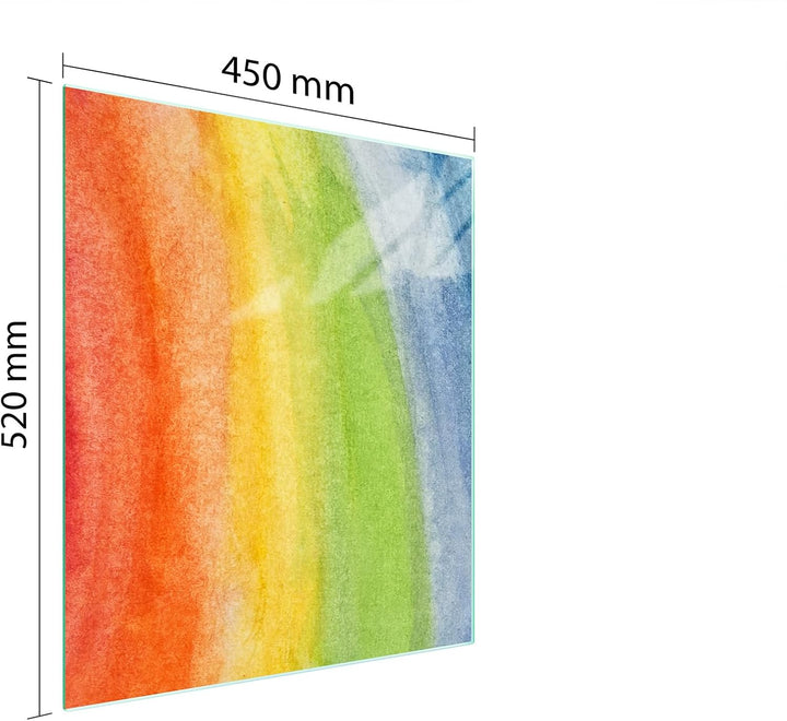TMK ArtDeko Herdabdeckplatte 45x52 Einteilig Glas Induktion Herdschutz Spritzschutz Glasplatte Deko