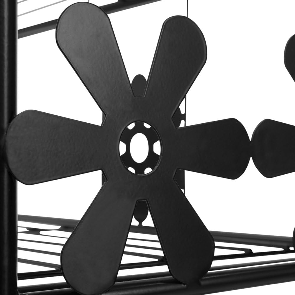 Deuba® Blumenregal Metall Schwarz 4 Etagen Balkon Outdoor Indoor Blumenständer Pflanzenständer Blume