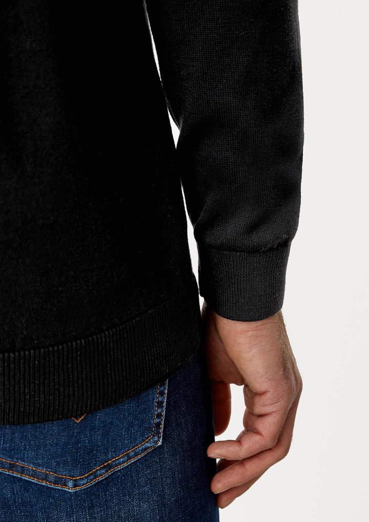 s.Oliver Herren Pullover mit Logo-Stickerei M Schwarz(9999), M Schwarz(9999)