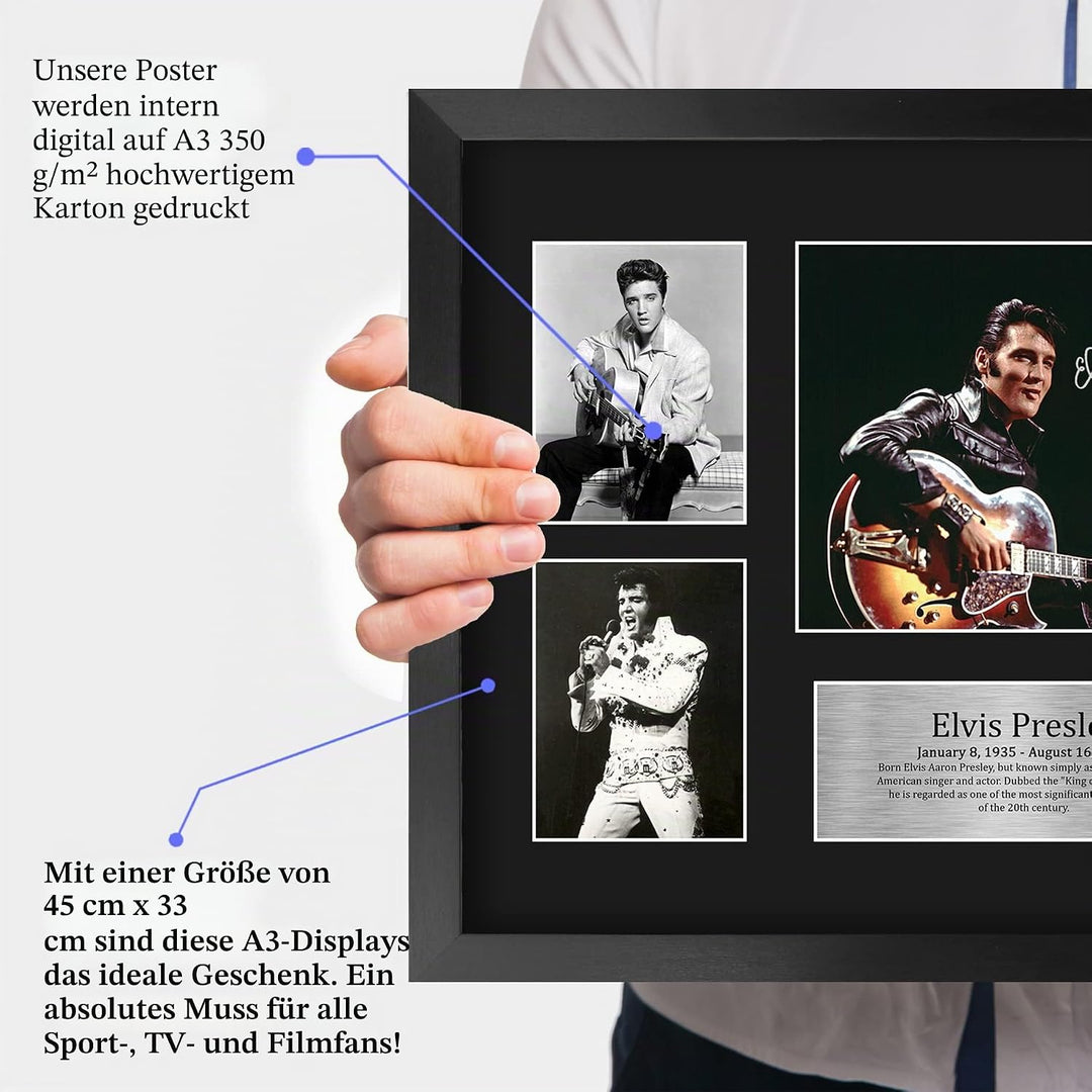 HWC Trading FR A3 Elvis Presley Musician The King Geschenke Gedruckt Signiert Autogramm Bild Für Mus
