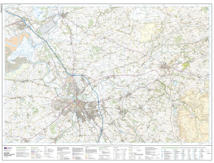 Carlisle, Brampton, Longtown and Gretna Green (OS Explorer Map, Band 315), Karte