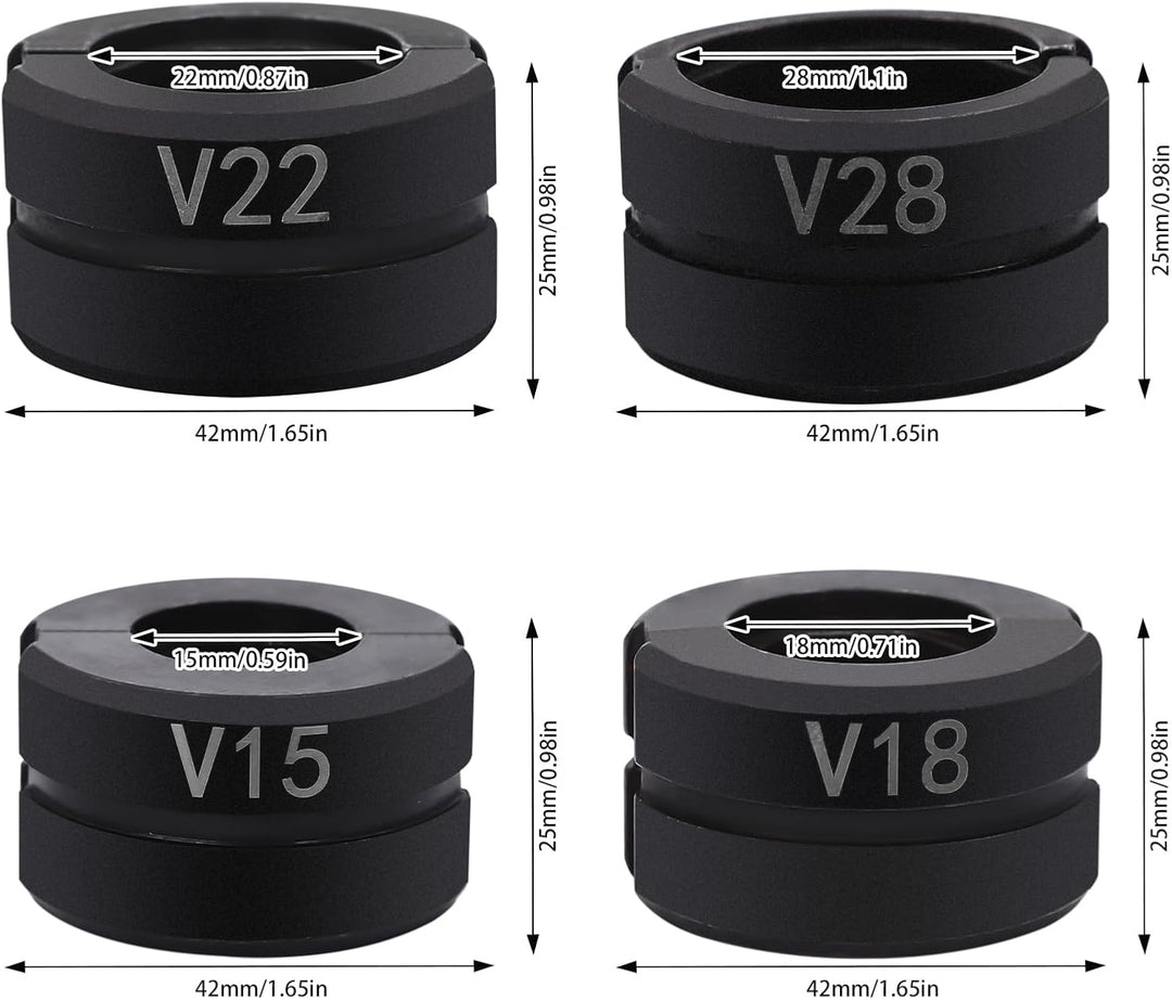 Pressbacken Set V15 V18 V22 V28 Presszange Pressbacken für Kupferrohr