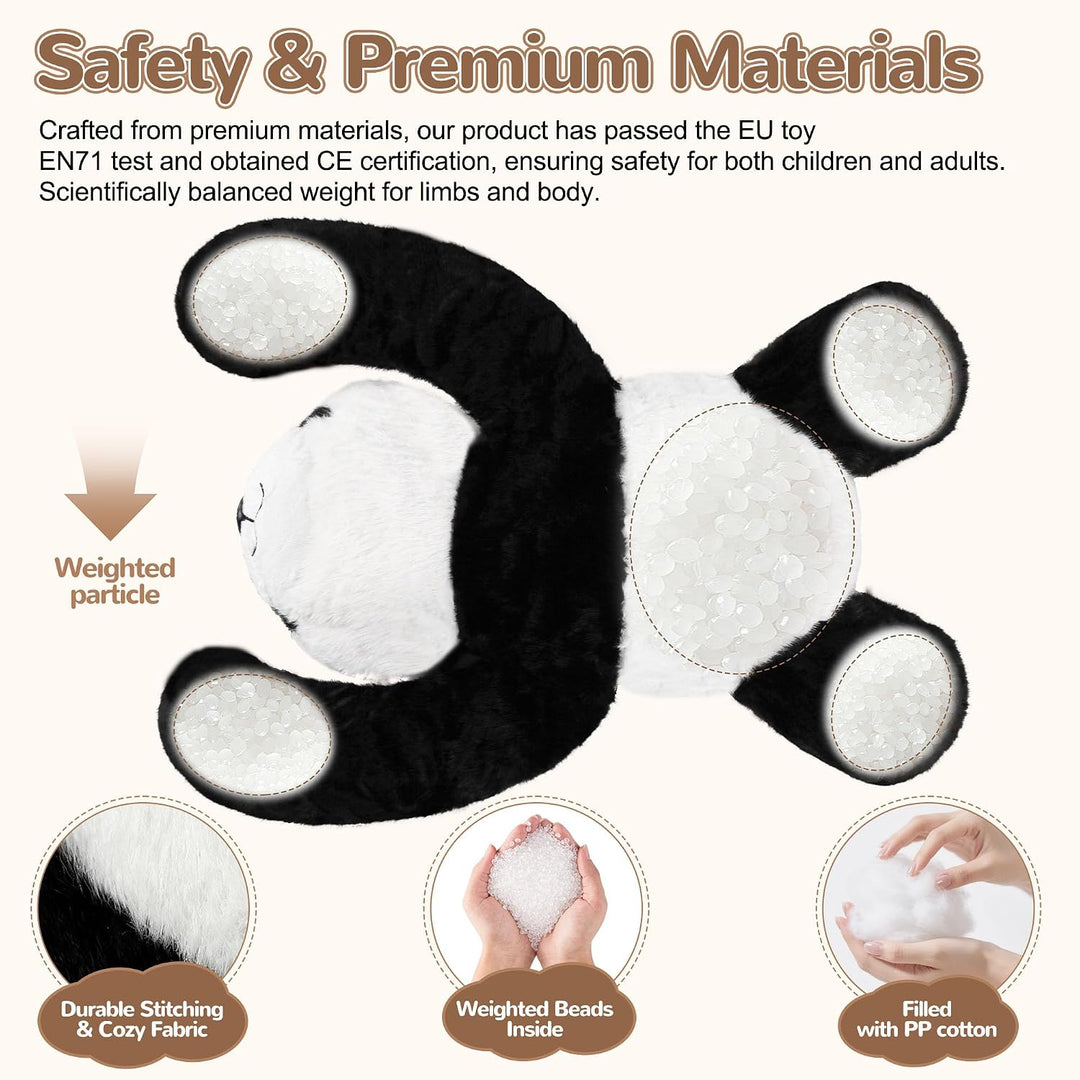 Gewichtstiere Kuscheltier Panda 1.5kg gross Gewichtskuscheltier Erwachsene Kawaii Plüschtiere Weiche