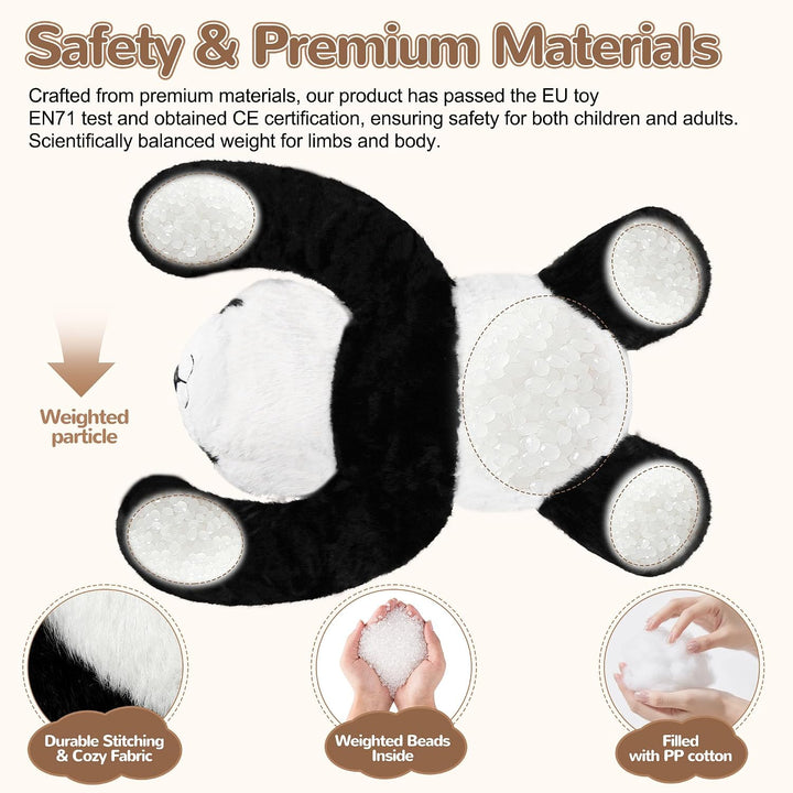 Gewichtstiere Kuscheltier Panda 1.5kg gross Gewichtskuscheltier Erwachsene Kawaii Plüschtiere Weiche