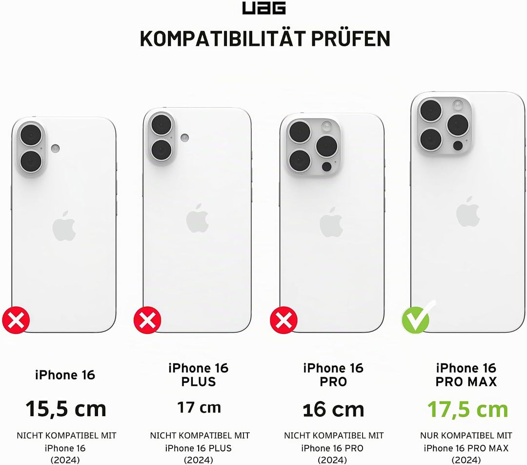 Urban Armor Gear UAG Hülle Metropolis LT Civilian für iPhone 16 Pro Max mit 6,9 Zoll,, unentbehrlich