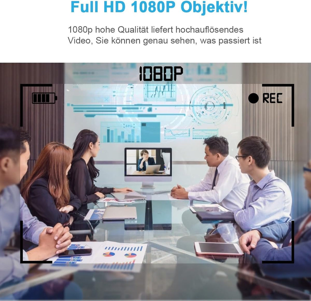 HD 1080P Mini Versteckte Kamera Überwachungskamera Tragbare Videorecorder mit Bewegungserkennung Nac
