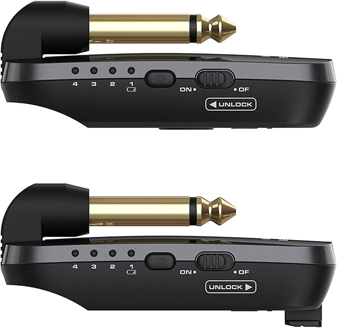 Nux B-2 Plus 2.4GHz Drahtlos-Gitarren-System, Wireless Adapter (Taschenformat, Akkulaufzeit max. 7 S