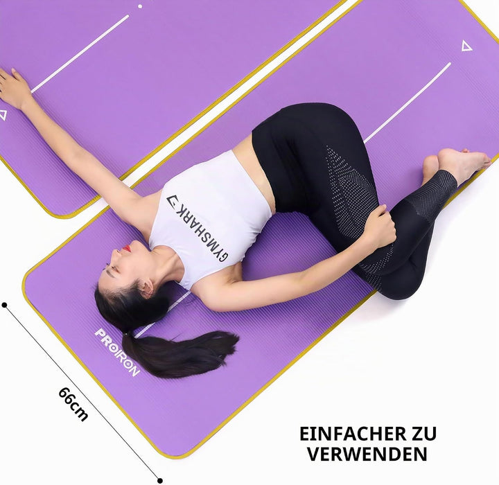 PROIRON Gymnastikmatte, Turnmatte für Zuhause mit Tragegurt Trainingsmatte Rutschfest, Yoga Matte Di