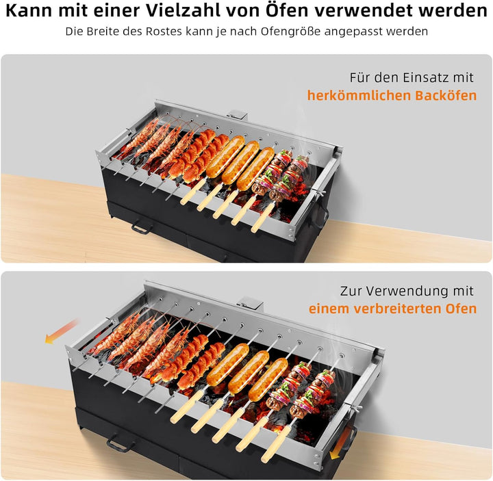 Drehspiesse, Grillspiess Pro - Elektrischer Spiessdreher, Universeller BBQ Rotisserie Set mit Motor