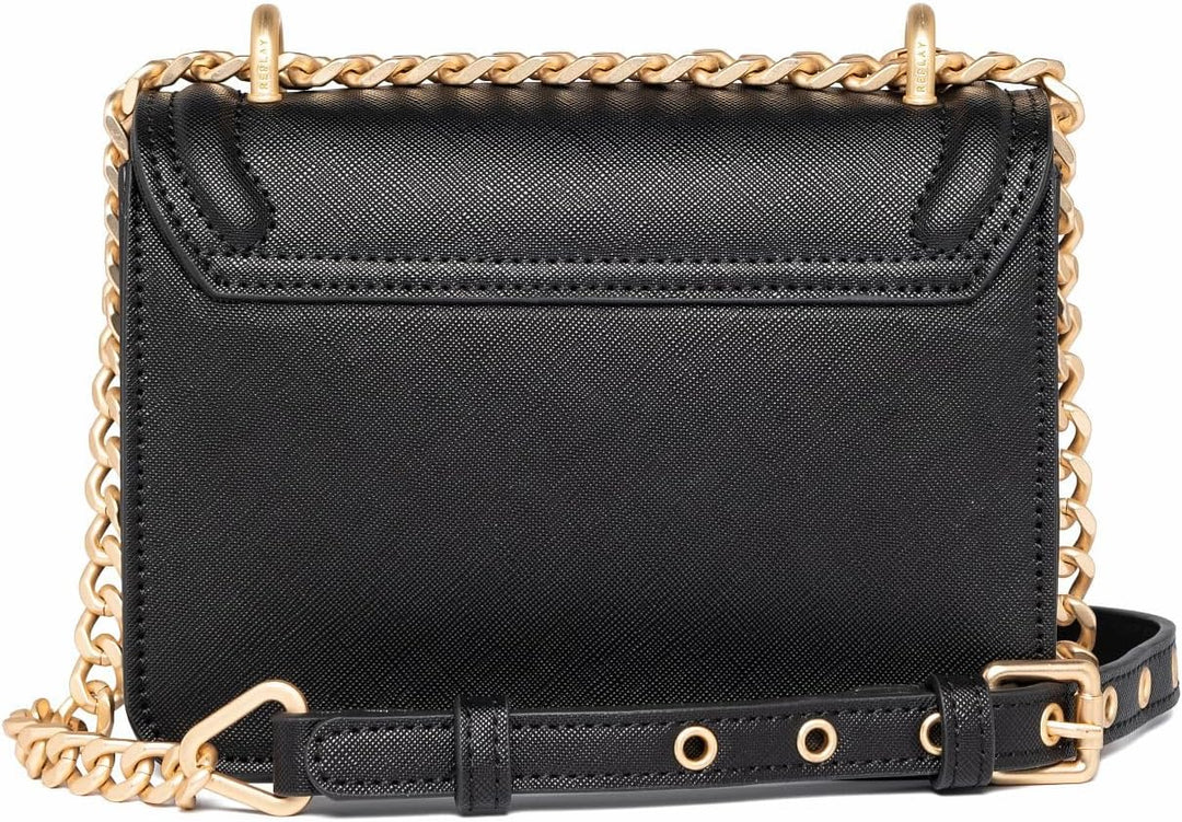 Replay Damen Umhängetasche aus Kunstleder Black 098, Black 098