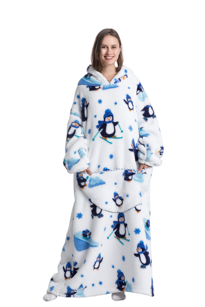 Verlängert Übergrosse Hoodie Decke,Decken Hoodie Damen mit Tasche und Kapuze,Superweiche und Warme K