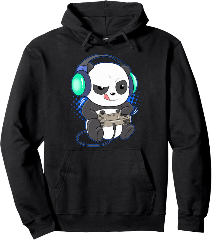 Niedlicher Gaming Panda Video Game Computer Videogame PC Pullover Hoodie